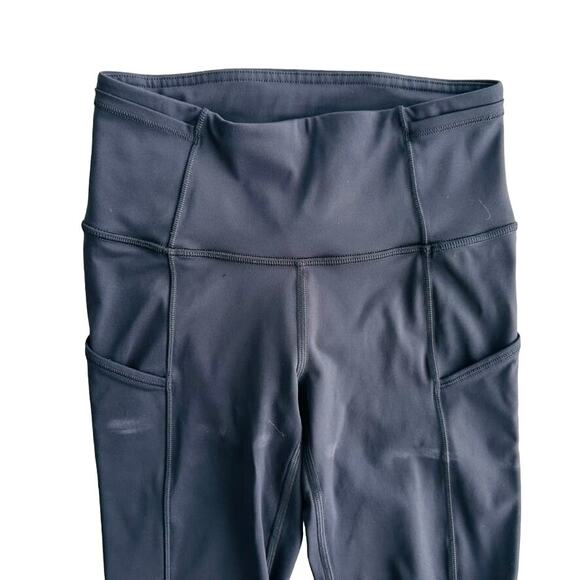 Lululemon Fast & Free Crop II *Nulux 19" Black Size 2 #W6AKHS Run Gym Workout - Picture 3 of 6